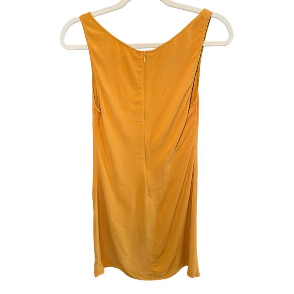 Reformation Women 8 Noha Tiegan Dress Mustard Yellow Mini Dress Side Slit - Picture 8 of 13